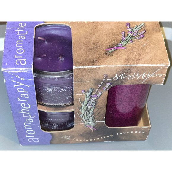 Candle-Lite Aromatherapy Mood Makers Invigorating Lavender Scented Candle Set - Picture 1 of 4